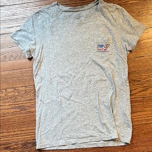 Vineyard Vines Heather Gray Tee with Logo